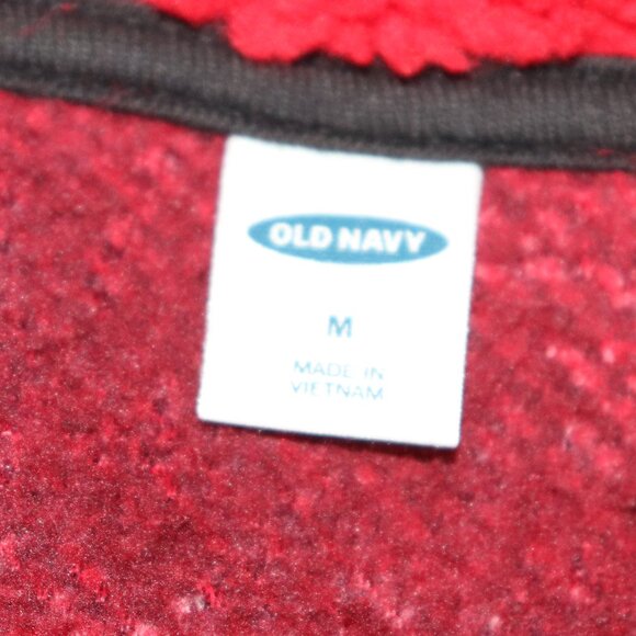 ❤️🖤🏕️ Old Navy Fleece · Red Buffalo Plaid · Half-Zip · Size M - Picture 6 of 6